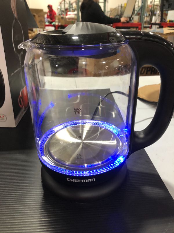 Photo 2 of Chefman 1.7L Glass Electric Kettle - Clear