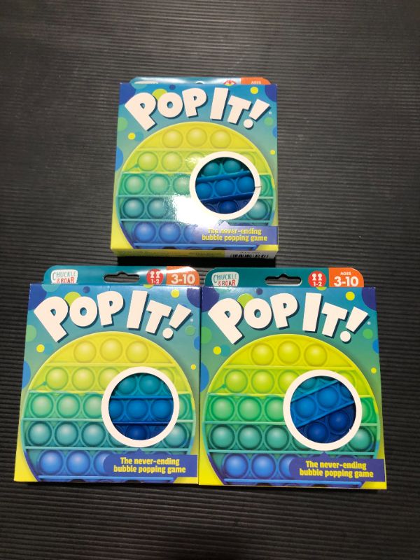 Photo 2 of Chuckle & Roar Pop It! Fidget and Sensory Game - Yellow to Blue Ombre, 3pk