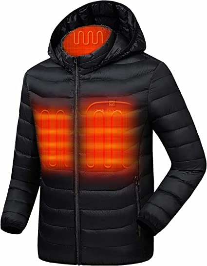 View 1 of DOES NOT INCLUDE BATTERY PACK Venustas Heated Jacket with Battery Pack 5V (Unisex), Heated Coat for Women and Men with Detachable Hood
MEDIUM