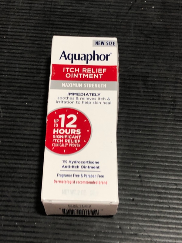 Photo 2 of Aquaphor Itch Relief Ointment, Maximum Strength 1% Hydrocortisone, Relieves Itch from Skin Irritation, Insect Bites, Psoriasis, Skin Rashes, Eczema, & Poison Ivy, 2 oz
