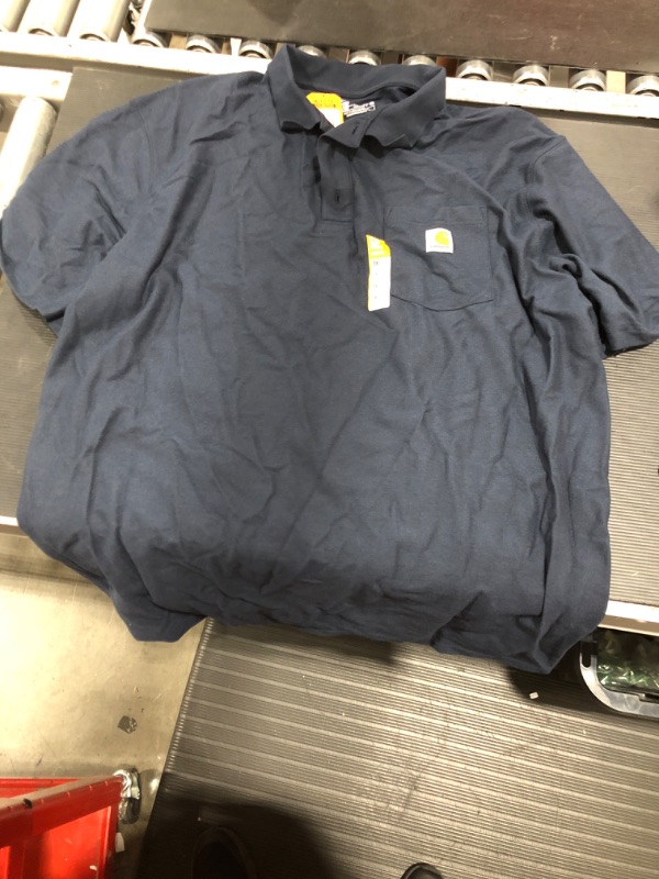 Photo 1 of Carhartt Men's Big and Tall Contractors Work Pocket Polo Original Fit K570 (Big and Tall) (Size: 3X-Large)