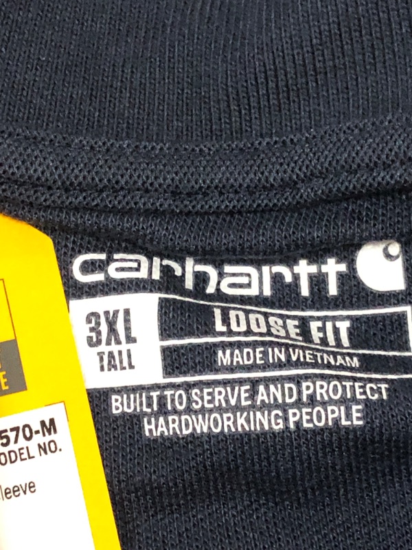Photo 3 of Carhartt Men's Big and Tall Contractors Work Pocket Polo Original Fit K570 (Big and Tall) (Size: 3X-Large)