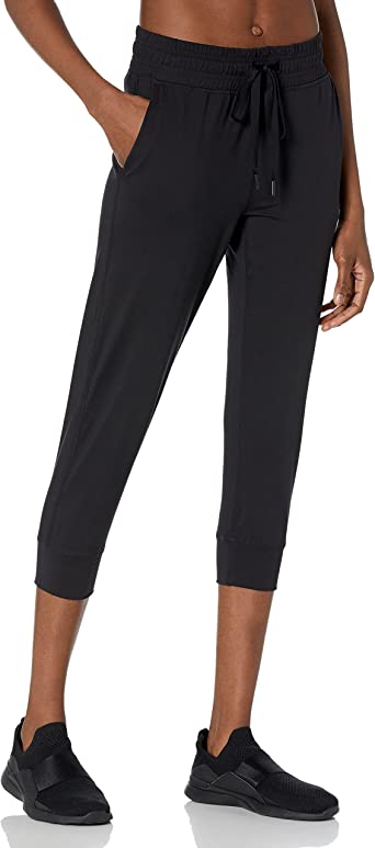 Photo 1 of  Amazon Essentials Brushed Tech Stretch Crop Jogger (Size: X-Large)