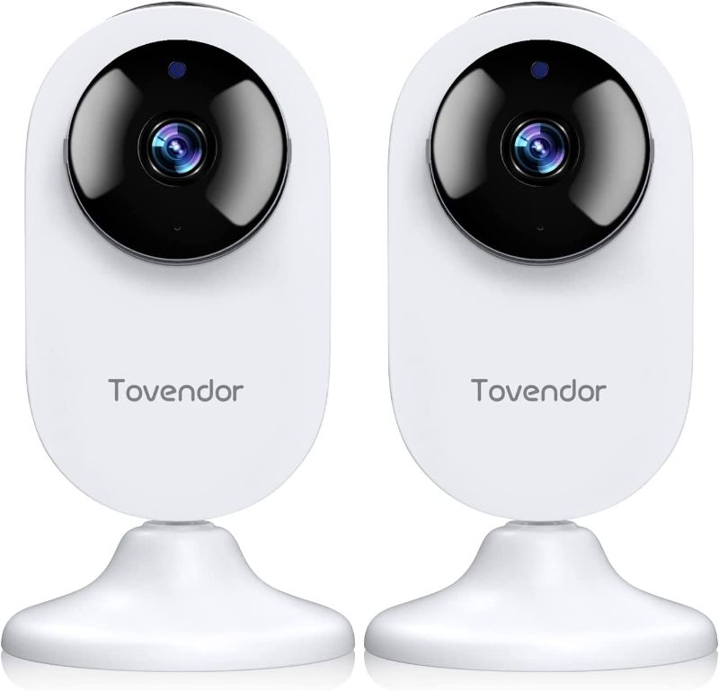 Photo 1 of Tovendor Mini Smart Home Camera, 1080P 2.4G WiFi Security Camera Wide Angle Nanny Baby Pet Monitor with Two-Way Audio, Cloud Storage, Night Vision, Motion Detection
