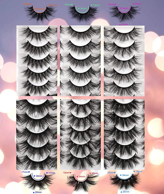 Photo 1 of 30 Pairs 20MM False Eyelashes ALICE Wholesale 6 Styles Lashes Bulk 6D Fluffy Volume Dramatic Faux Mink Eyelashes Multipack
