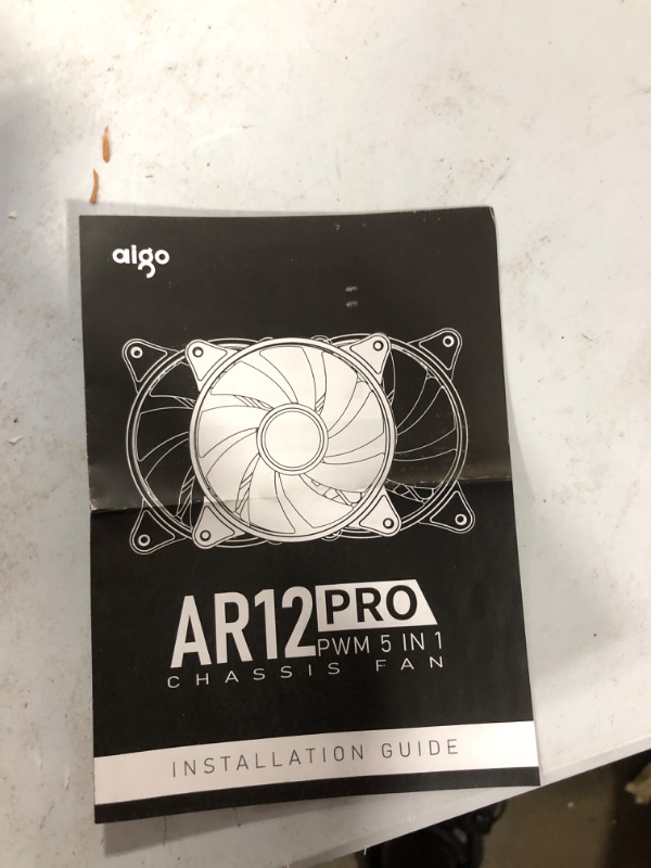 Photo 3 of aigo AR12 Pro 120mm PWM Case Fans ARGB PC Fans Computer Cooling System Compatible with 3Pin-5V Addressable RGB Motherboard SYNC Cooling Radiator Fans Without Controller(5 Packs)