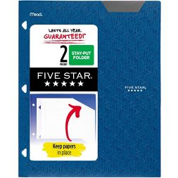 Photo 1 of Bundle Five Star 2 Pocket Plastic Folder  11 3/4 in x 9 1/2 in 

