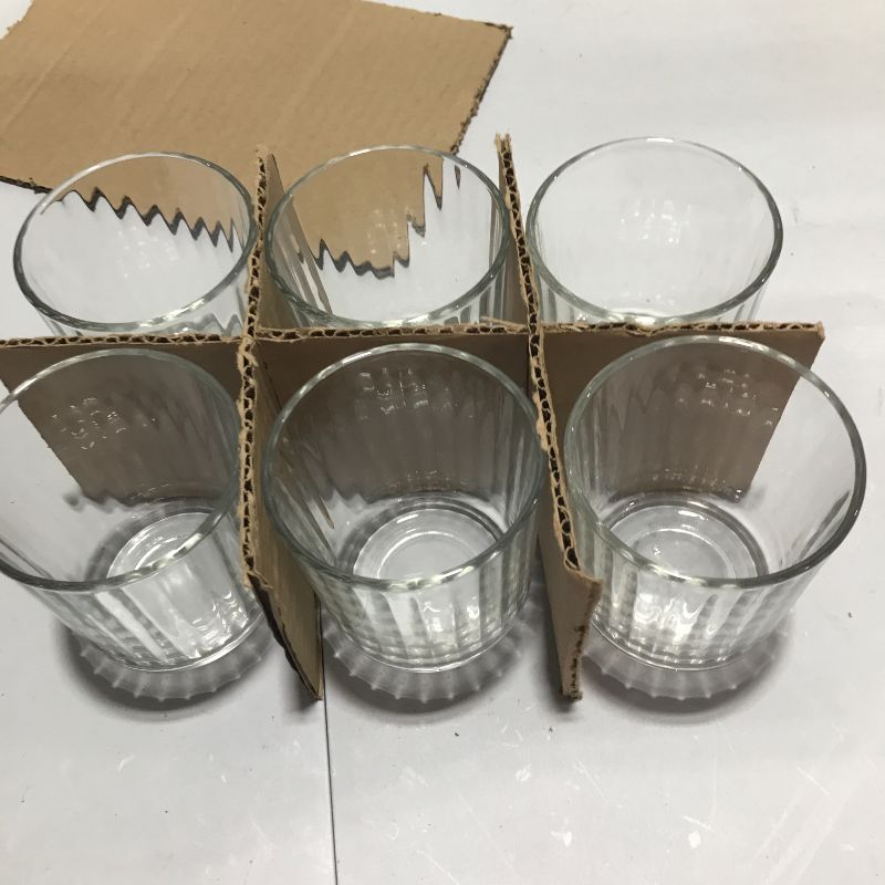 Photo 2 of 12pc Glass Saybrook Double Old Fashion and Highball Glass Set - Threshold