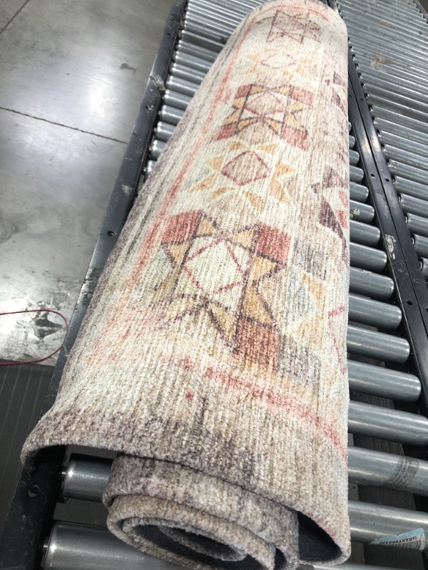 Photo 2 of 5'x7' Distressed Geo Persian Style Rug Blush - Opalhouse™
