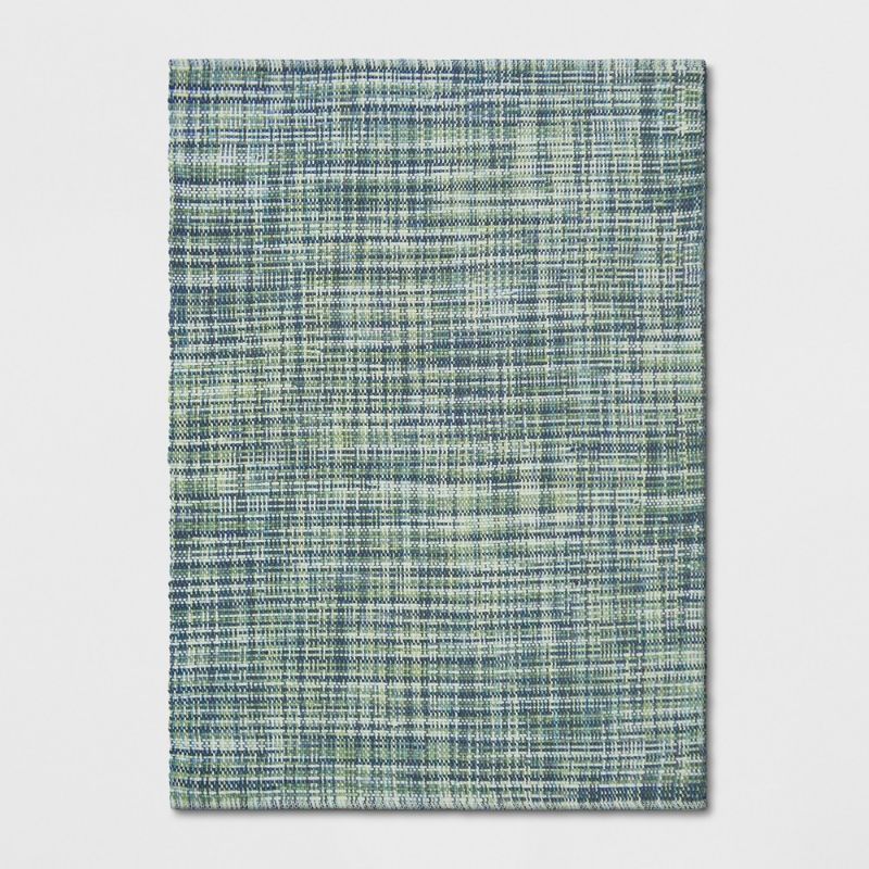 Photo 1 of 5'x7' Basketweave Tie Dye Design Woven Area Rug Green - Project 62 , Size: 5'X7'
