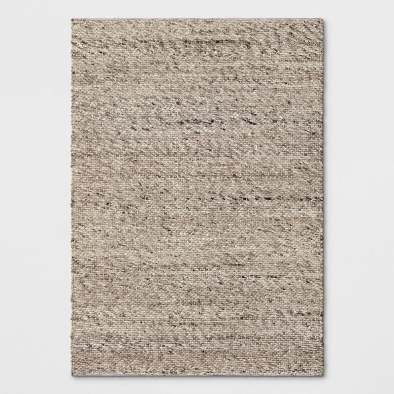 Photo 1 of 5'X7' Chunky Knit Wool Woven Rug Cream - Project 62 , Size: 5'X7', Ivory
