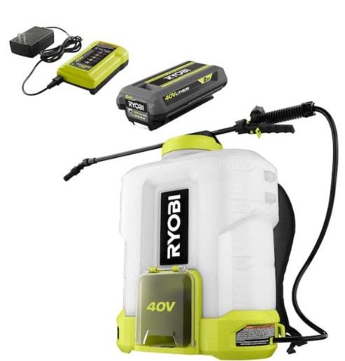 Photo 1 of 40V Cordless Battery 4 Gal. Backpack Chemical Sprayer with 2.0 Ah Battery and Charger
