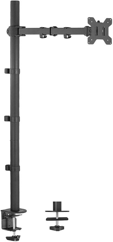 Photo 1 of VIVO Extra Tall Single Monitor Desk Mount Stand with 39 inch Pole. Features Full Adjustability - Tilt and Articulation, Holds 13 to 32 inch Screens up to 22 lbs with VESA Mounting, Black, STAND-V011
