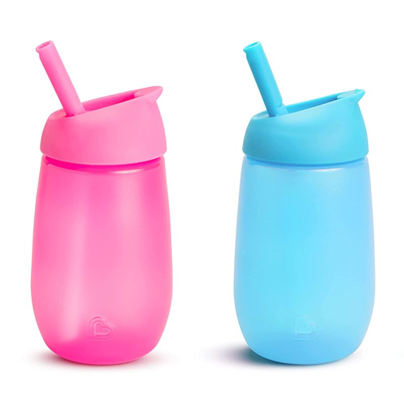 Photo 1 of Munchkin Simple Clean Straw Cup, 10 Ounce, 2 Pack, Pink/Blue
