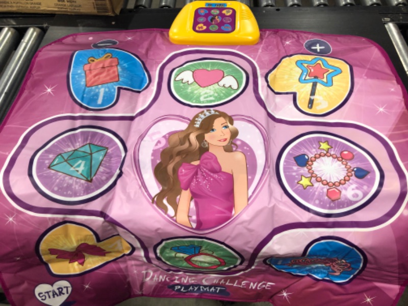 Photo 2 of Marstone Dance Mat Toys for Christmas Birthday Girls Gift Age 3-10, Dancing Pad with Built-in Music, Adjustable Volume, Mixer Rhythm Play Non-Slip Mat Including 5 Game Modes, 3 Challenge Levels
