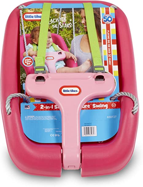 Photo 1 of Little Tikes -2-in-1 Snug 'n Secure Swing 4pk-Magenta, 650727M
