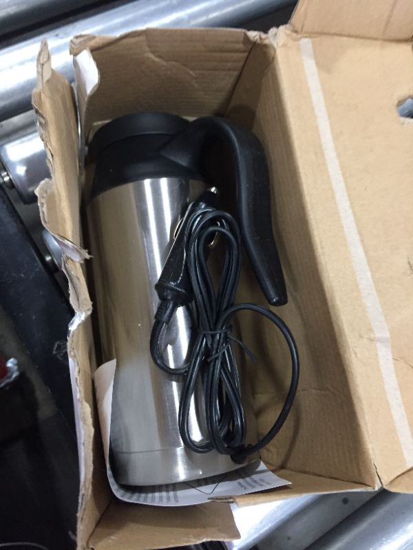 Photo 1 of Car Kettle Boiler Sunsbell 750ml Car Heating Travel Cup Stainless Steel Mug Car Coffee Cup Warmer with DC 12V Charger (Kettle Boiler)