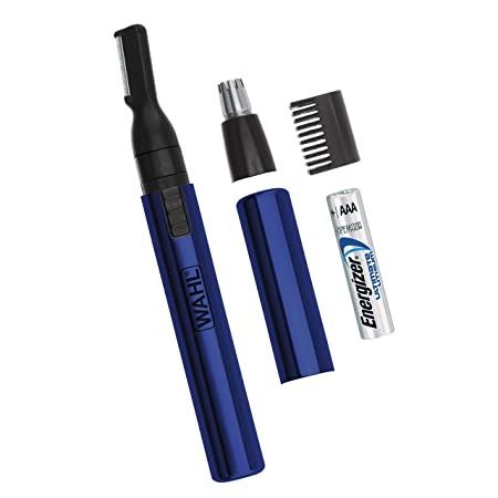 Photo 1 of Wahl Lithium Two-In-One Pen Detail Trimmer for Nose, Ear, Neckline, Eyebrow, & Other Detailing - Blue - By the Brand Used By Professionals - Model 5643-200