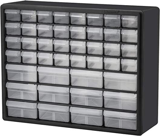 Photo 1 of Akro-Mils 10144 D 20-Inch by 16-Inch by 6-1/2-Inch Black Hardware and Craft Cabinet 