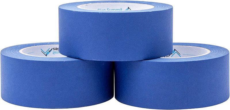 Photo 1 of 3 Pack 1.88 Inch Blue Painters Tape, Medium Adhesive That Sticks Well but Leaves No Residue Behind