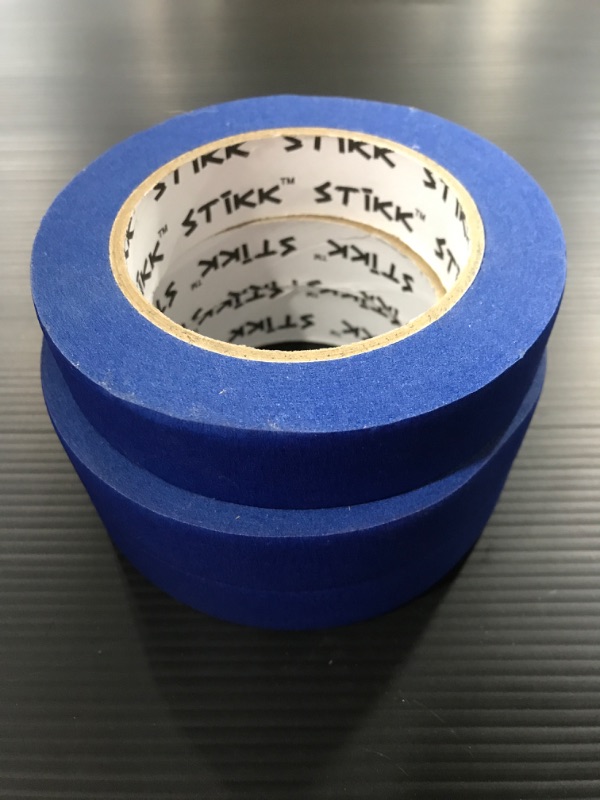 Photo 2 of 3 Pack 1.88 Inch Blue Painters Tape, Medium Adhesive That Sticks Well but Leaves No Residue Behind