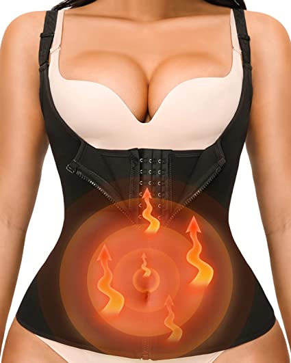 Photo 1 of [Size L] Women Waist Trainer Vest Neoprene Tummy Control Zipper Corset Top Cincher with Straps