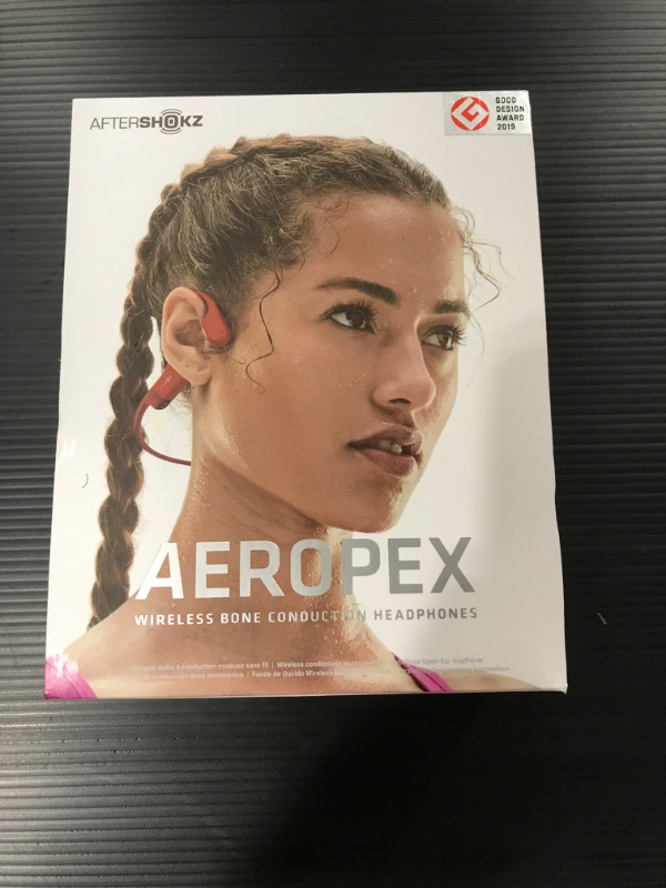 Photo 1 of AfterShokz Aeropex - Open-Ear Bluetooth Bone Conduction Sport Headphones - Sweat Resistant Wireless Earphones for Workouts and Running - Up to 8 Hours of Music and Calls - Built-in Mic