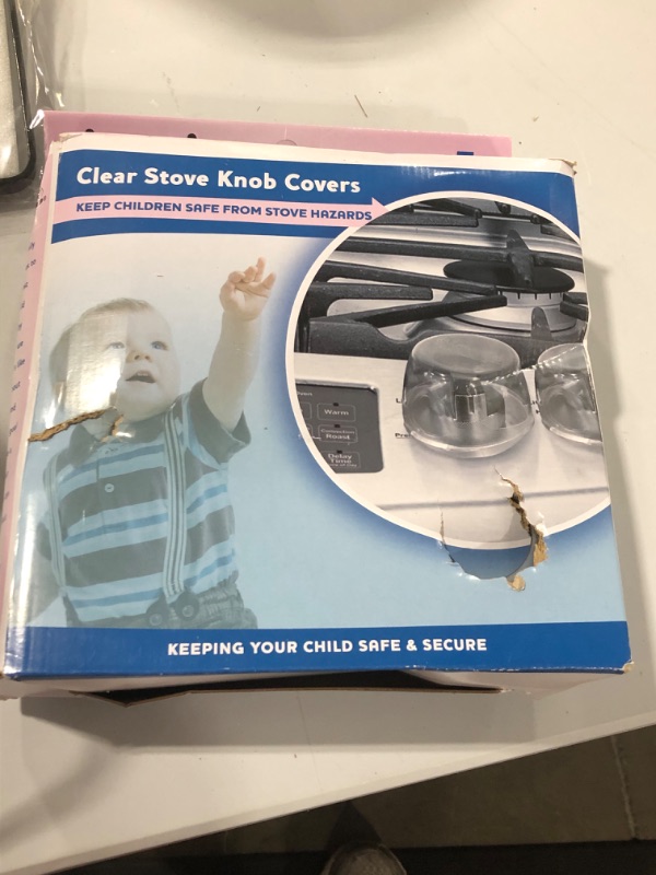 Photo 2 of Clear Stove Knob Covers (5 Pack) Child Safety Guards