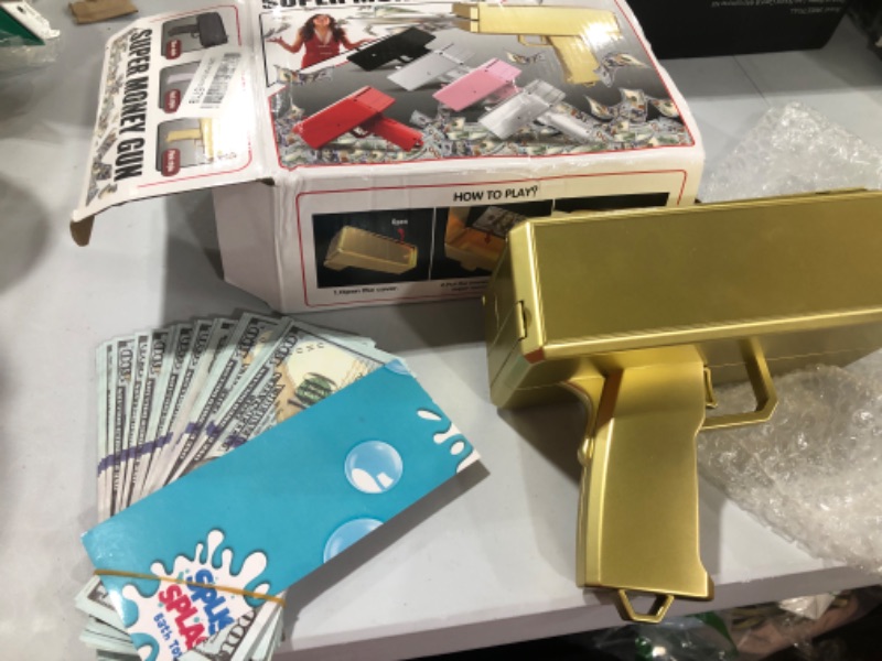 Photo 2 of Alagoo Super Money Guns Paper Playing Spary Money Gun Make it Rain Toy Gun