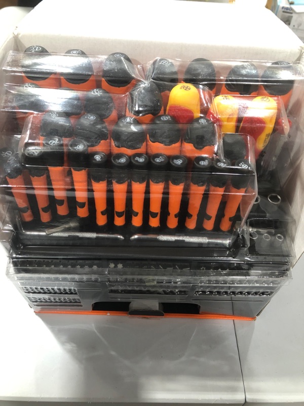 Photo 3 of 119 Piece Magnetic Screwdriver Set with Rack, Magnetic Tip, Common Repair Tools, Ideal for Gift
