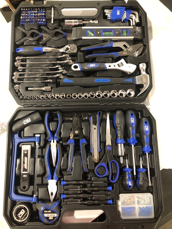 Photo 2 of 210-Piece Household Tool Kit, Prostormer General Home/Auto Repair Tool Set with Hammer, Pliers, Screwdriver Set, Wrench Socket Kit and Toolbox Storage Case - Perfect for Homeowner, Diyer, Handyman
