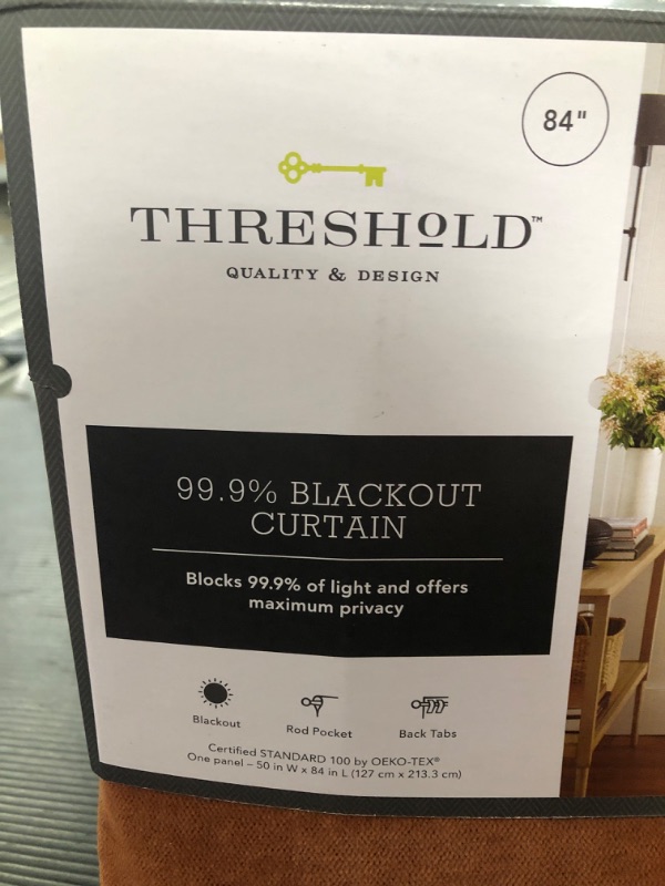 Photo 3 of 1pc Blackout Velvet Window Curtain Panel - Threshold™

