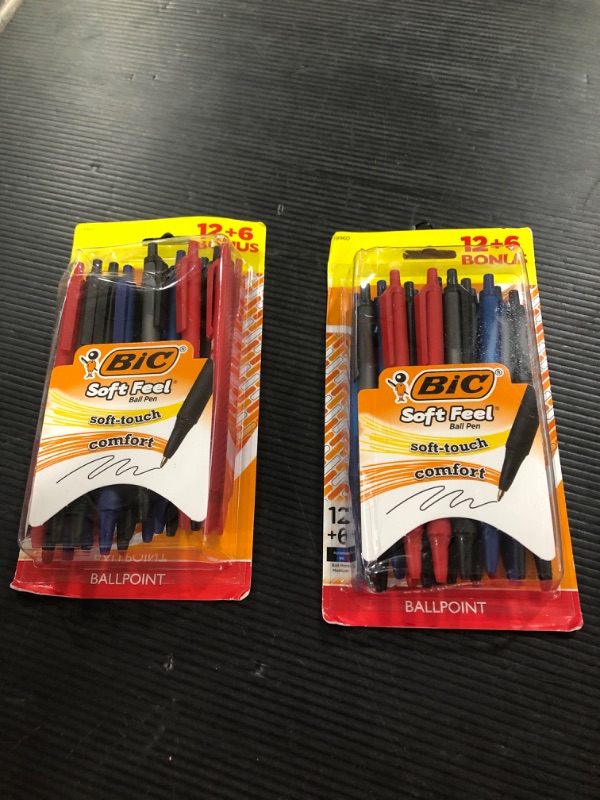 Photo 2 of 2 OF THE BIC Retractable Ballpoint Pens, 1.0mm, 18ct - Multiple Colors Ink

