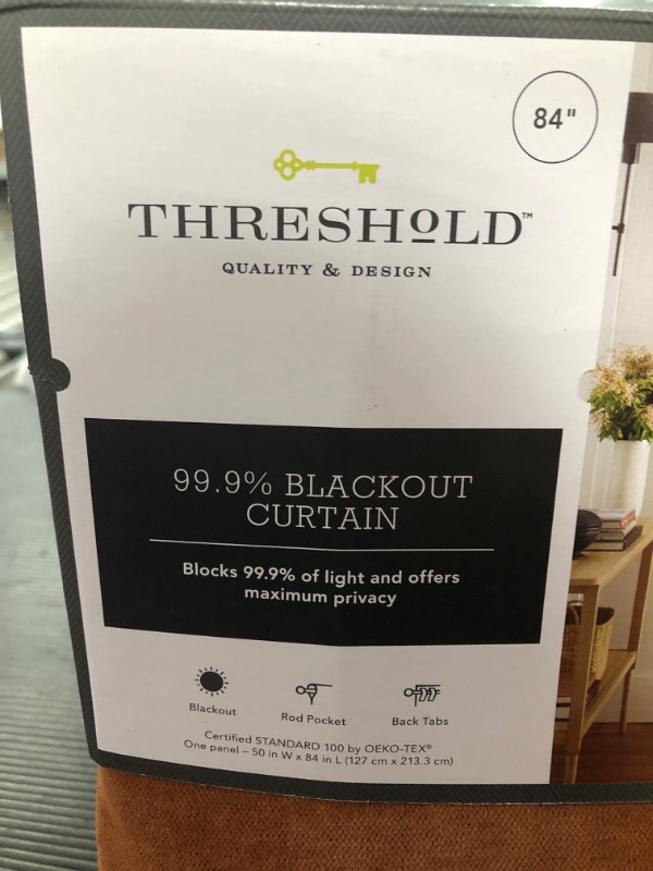 Photo 3 of 1pc Blackout Velvet Window Curtain Panel - Threshold™
