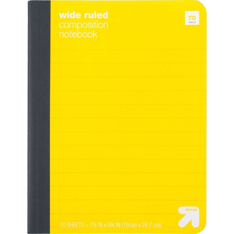 Photo 1 of 24 pack of Wide Ruled Yellow Hard Cover Composition Notebook - up & up
