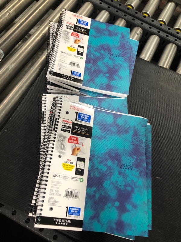 Photo 2 of  12 pack of Five Star 1 Subject College Ruled Spiral Notebook

