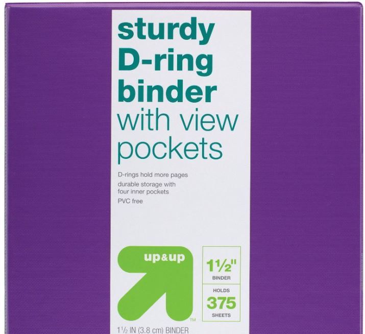 Photo 1 of 10 pack of 1.5" 3 Ring Binder Clear View Purple - up & up™