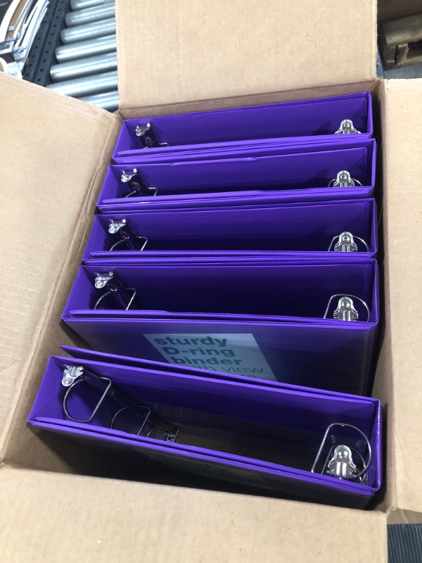 Photo 2 of 10 pack of 1.5" 3 Ring Binder Clear View Purple - up & up™