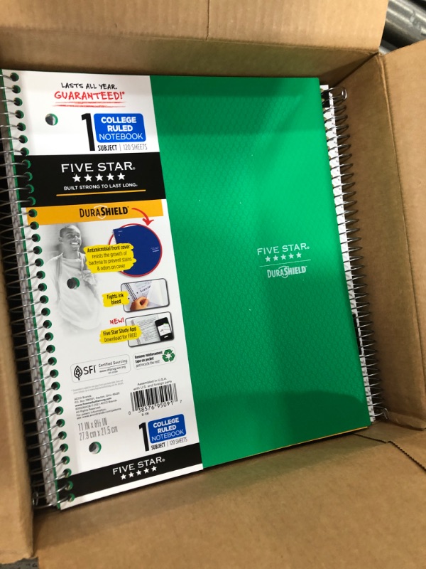 Photo 2 of 12 pack of Spiral Notebook 1 Subject College Ruled various colors!! 