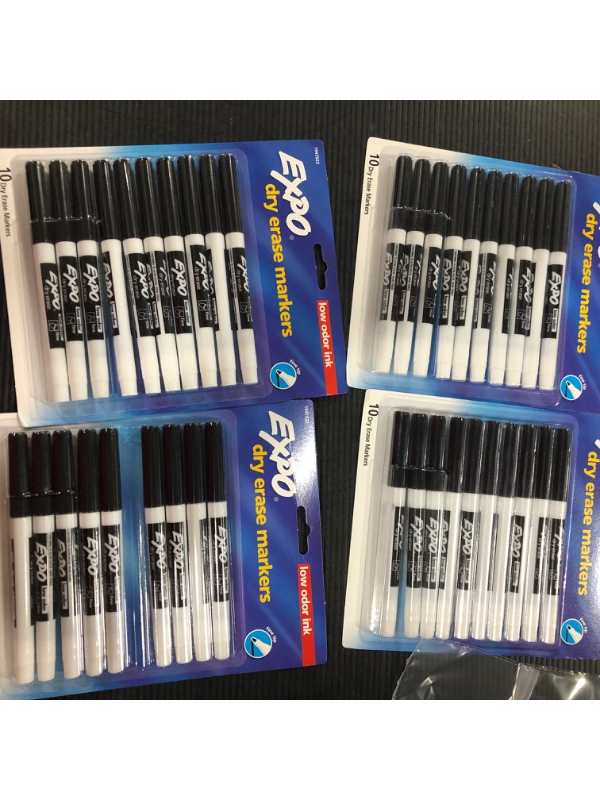 Photo 2 of 4 pack of Expo 10pk Dry Erase Markers Fine Tip Black