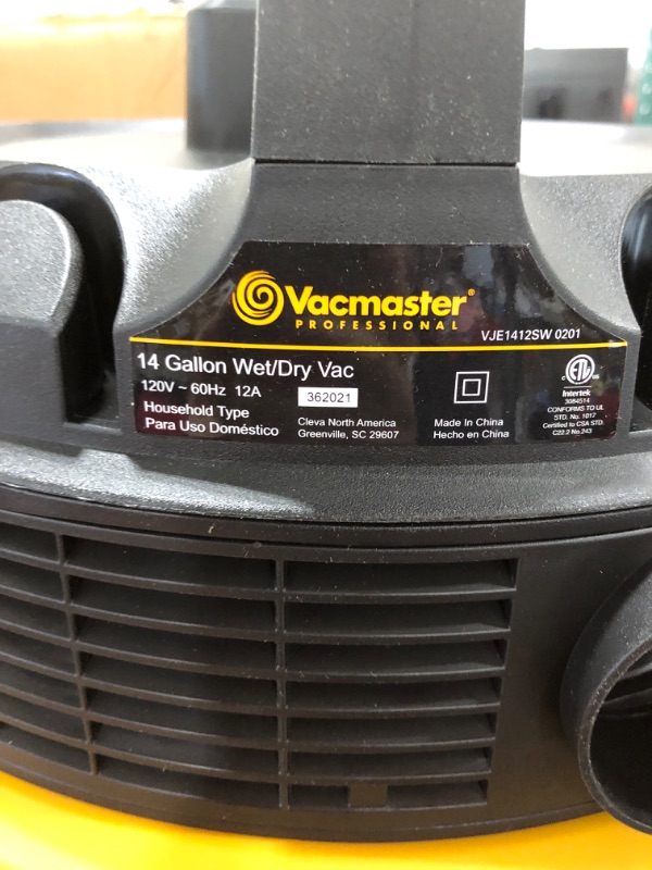 Photo 6 of  Vacmaster - Beast Professional Series 14 Gal. 6.5 HP Steel Tank Wet/Dry Vac with Cart
