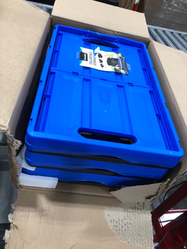 Photo 1 of CleverMade 46L Collapsible Storage Bins - Durable Plastic Folding Utility Crates