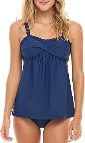 Photo 1 of Aleumdr Women's Solid Ruched Tankini Top Swimsuit with Triangle Briefs

SIZE XL 