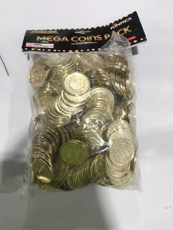 Photo 2 of KINREX Plastic Gold Coins - Mega Novelty Pack - St. Patricks Coin - 400 Count - Great for Kids