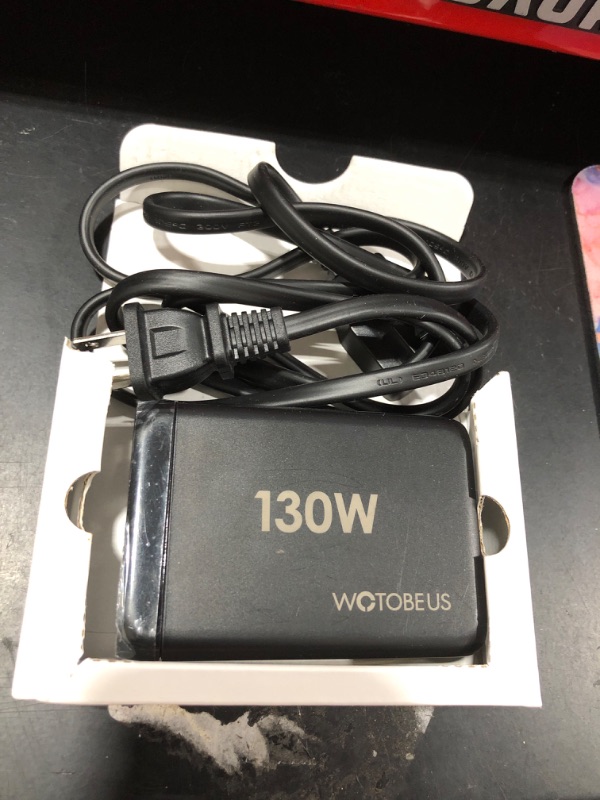 Photo 2 of 130W USB C GaN Wall Charger WOTOBEUS PD 100W PPS45W Super Fast Charging Station Type-C Laptop QC4+ Power Adapter AC Cable Multiple Ports for iPhone 14 13 12 iPad MacBook Samsung Pixel Leveno HP Dell
