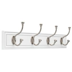 Photo 1 of 27" Hook Rail Elegant - White/Satin Nickel - Threshold
