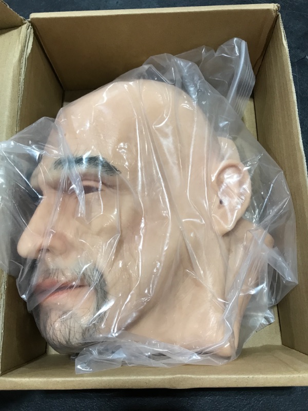 Photo 2 of YIQI Silicone Realistic Male Elderly Mask Charles Silicone Head Mask for Cosplay Handmade Costumes
