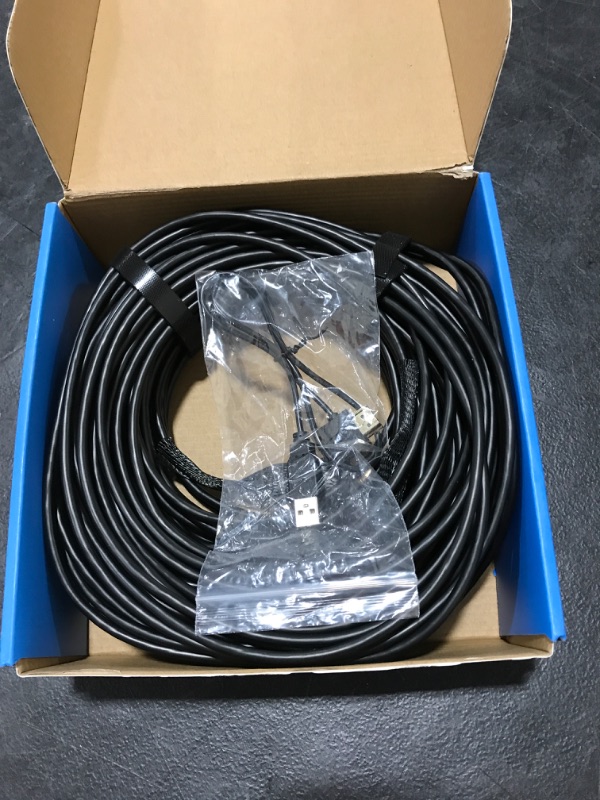 Photo 2 of 8K Fiber Optic HDMI 2.1 Cable 100 Feet 8K60hz 4K120hz HDCP 2.3 2.2 eARC ARC 48Gbps Ultra High Speed Compatible with Apple-TV Dolby Vision Atmos PS5 PS4