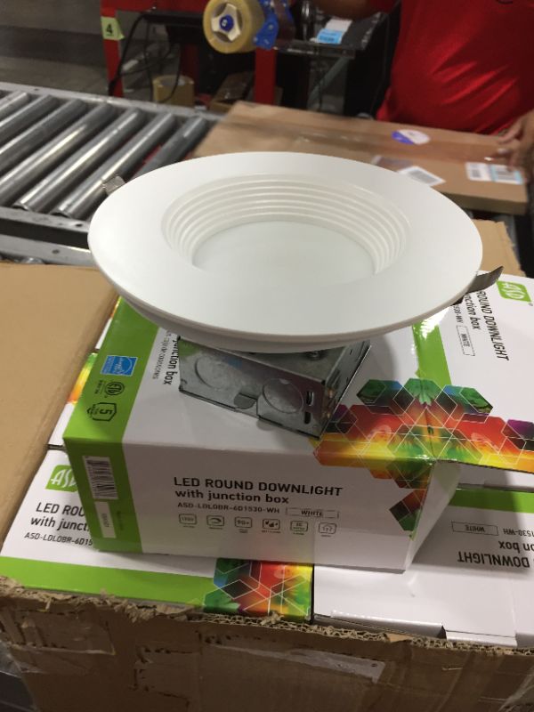 Photo 3 of ASD (6 Pack) LED Recessed Lighting 6 inch , Dimmable LED Recessed Ceiling Light with Junction Box, 15W (60W Replace), 1000 Lm, IC Rated, Wet Locations, 3000K (Warm White), Energy Star, ETL
