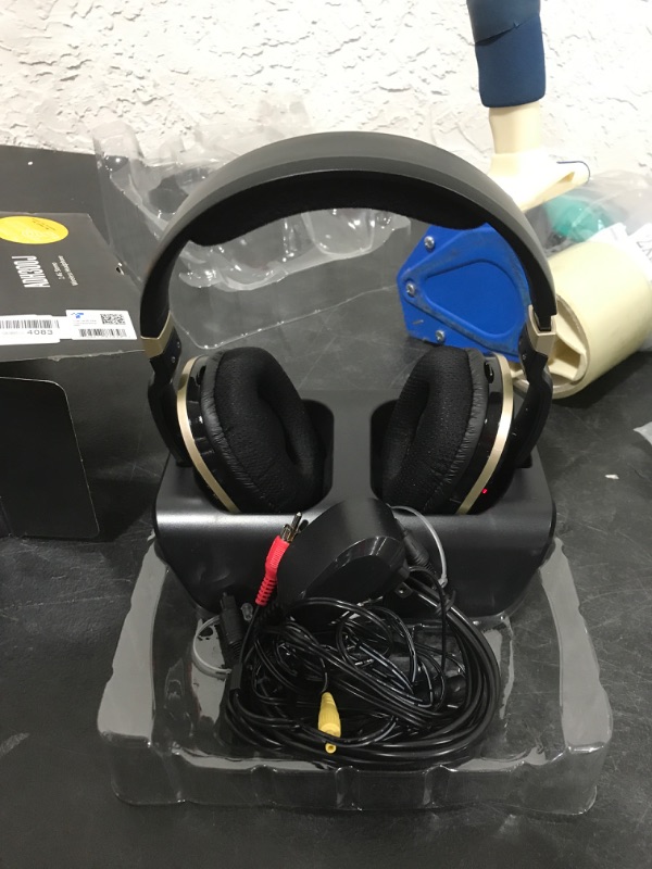 Photo 1 of Wireless TV Headphones, MONODEAL Over Ear Headsets for TV Watching with Charging Dock, 2.4GHz RF Transmitter, 100ft Wireless Range and Rechargeable 20 Hour Battery, Black
